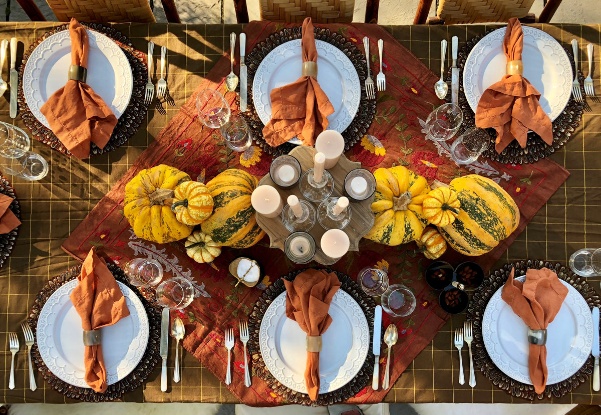 Stonewashed 100% Linen Napkins in Indigo Blue (Set of 8)  Table Terrain  Dining Tablescapes and Holiday Table Decorations