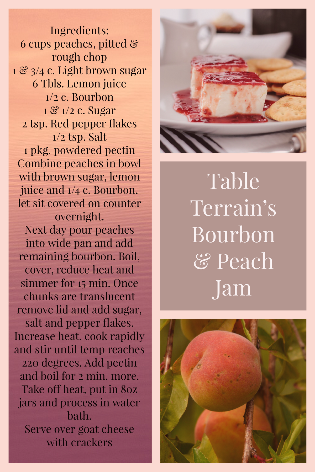 Bourbon and Peach Jam