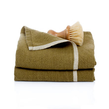 Chunky Linen Forest Green Towels 20x30 - Set of 2: Forest Green