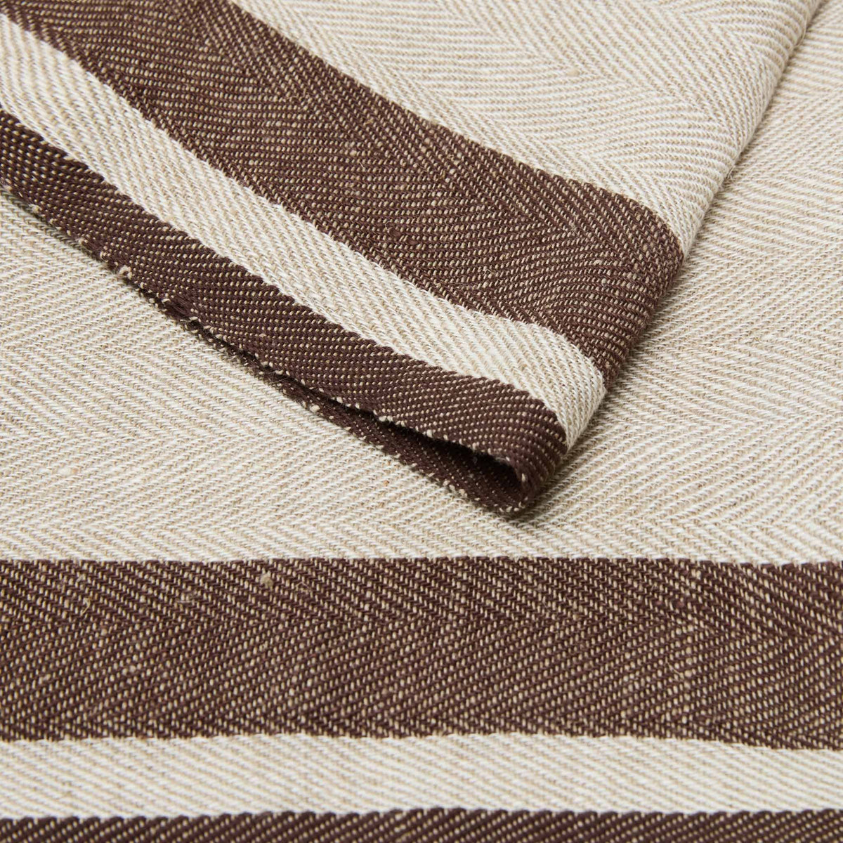 Napkins, Gordes Natural & Choco (Set of 4)