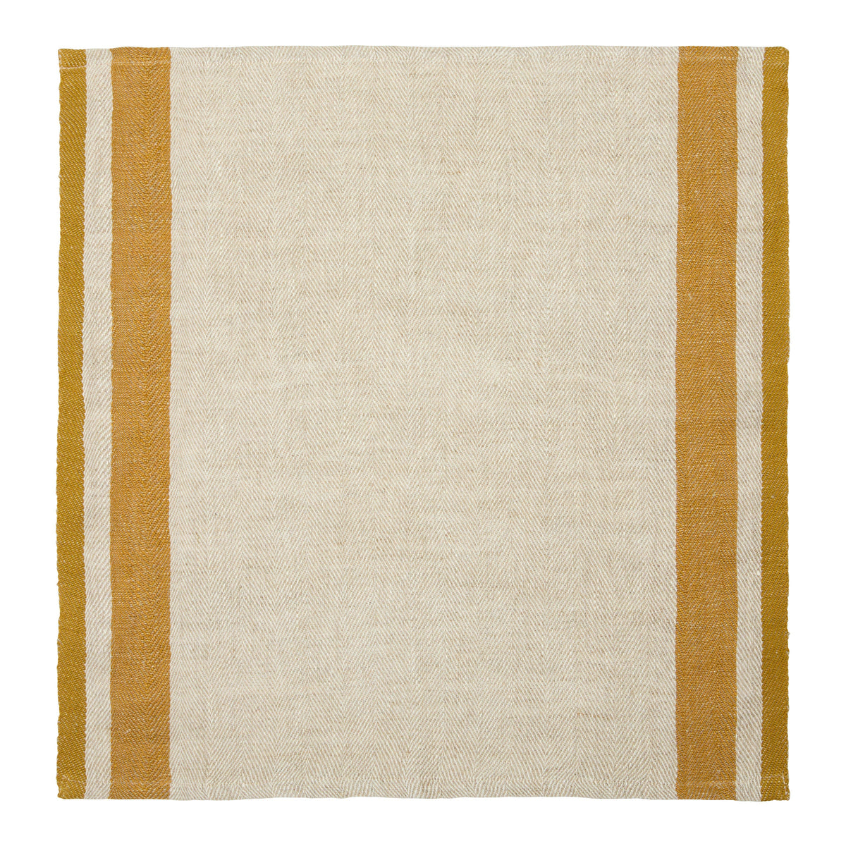 Napkins, Gordes Natural & Mustard (Set of 4)
