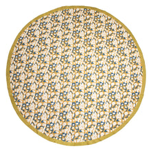 Forest Harvest Mustard & Blue | French Tablecloths: 71" x 128"