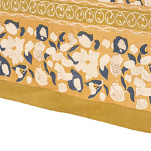 Forest Harvest Mustard & Blue | French Tablecloths: 71" x 128"
