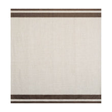 Gordes Natural & Choco Tablecloth: 70" x 70"