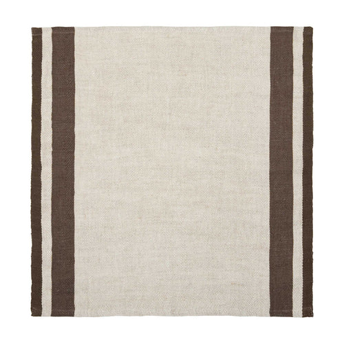 Napkins, Gordes Natural & Choco (Set of 4)