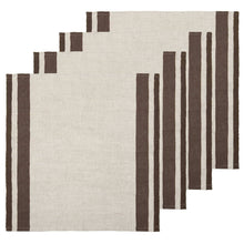 Gordes Natural & Choco Napkins 20x20 - Set of 4
