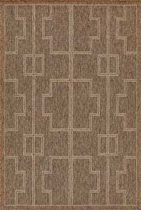 Momeni Hampton Natural Geometric Area Rug: 8' X 10'