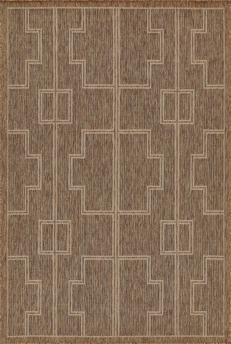 Momeni Hampton Natural Geometric Area Rug: 8' X 10'