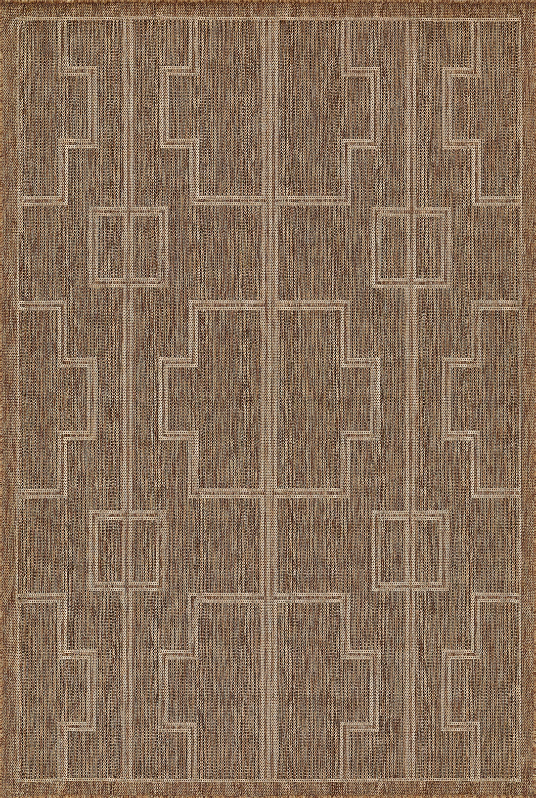 Momeni Hampton Natural Geometric Area Rug: 8' X 10'