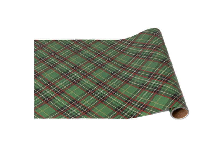 Runner, Green Plaid Paper 25’