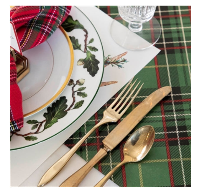 Runner, Green Plaid Paper 25’