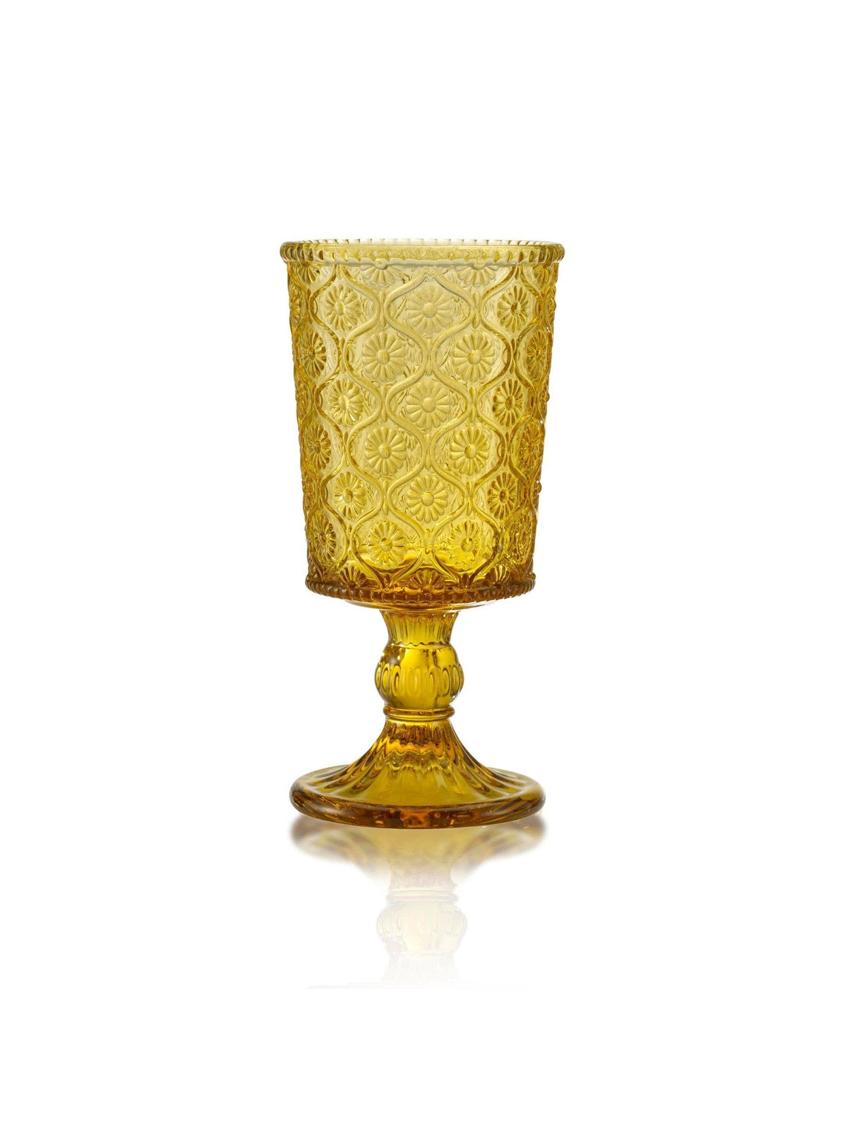 Goblet, Cameo Amber Glass (Set of 4)