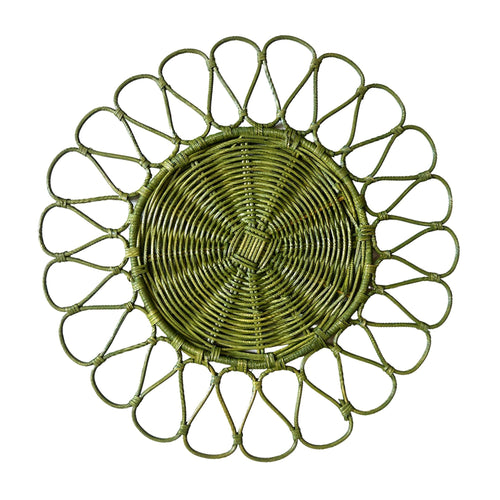 Rattan Placemat (Moss Green)