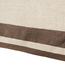 Gordes Natural & Choco Tablecloth: 70" x 70"