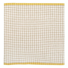 Napkins, Two-Tone Gingham Napkins Natural & Dijon