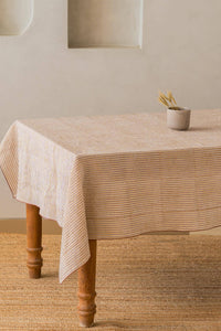 Linen Vasara Tablecloth: Vasara Yellow / 100"x55" / 250x140 cm