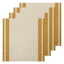 Napkins, Gordes Natural & Mustard (Set of 4)