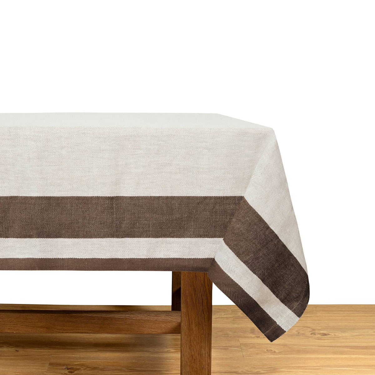 Tablecloth, Gordes Natural & Choco