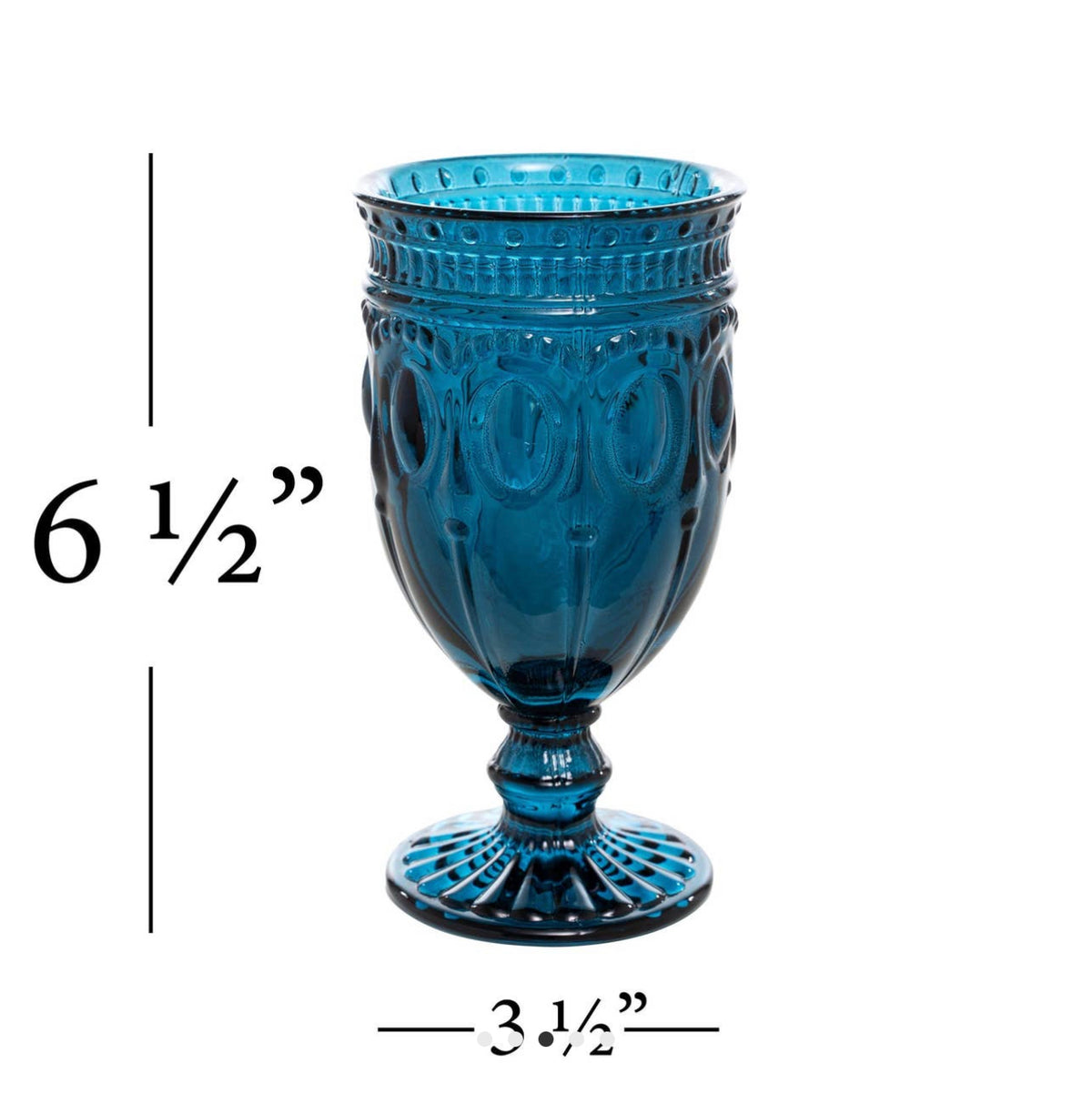 Goblets, Blue Vintage design (Set of 6)