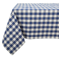 Tablecloth, Blue Gingham Cotton 60"X120"