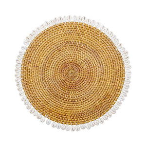 Placemat, Rattan with Cowrie Shell