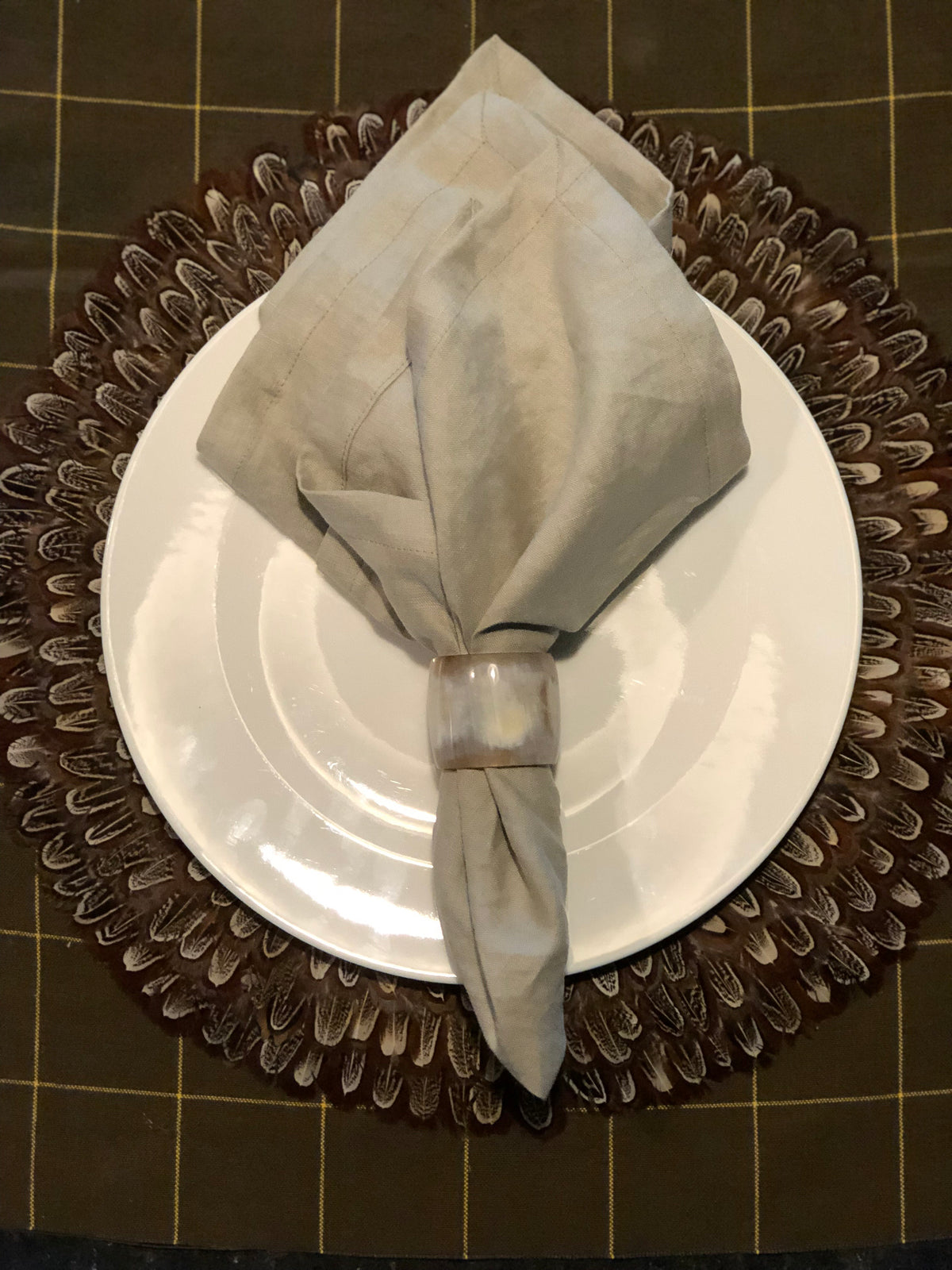 Stonewashed 100% Linen Napkins in Ecru (Set of 8) | Table Terrain winter table centerpieces, simple candle centerpieces, inexpensive table centerpieces