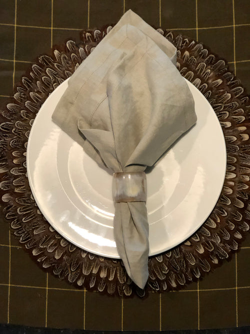 Stonewashed 100% Linen Napkins in Ecru (Set of 8) | Table Terrain winter table centerpieces, simple candle centerpieces, inexpensive table centerpieces
