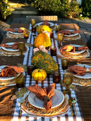 Round woven water hyacinth placemat with place setting