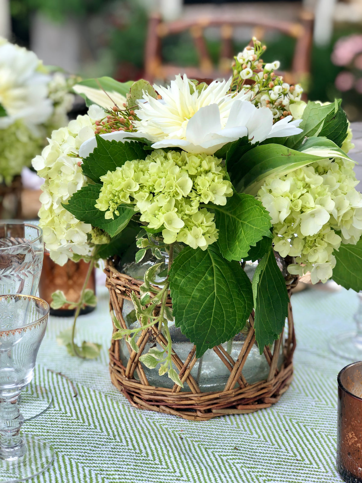 Hurricane, Wicker Basket Vase