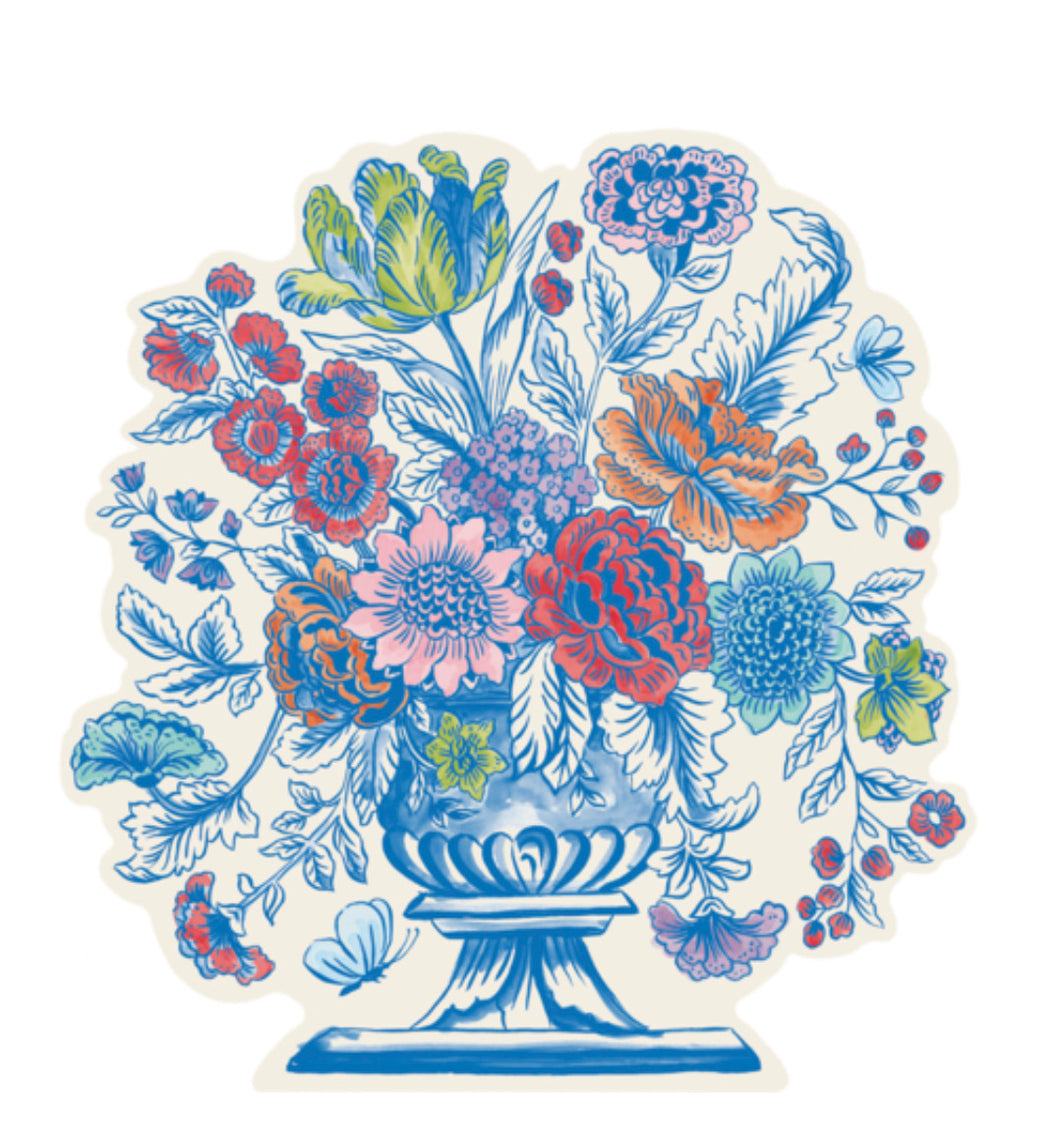 Placemats, Blue Floral Paper (Set of 12)