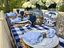 You Blue Me Away Tablescape Kit w/ Vases | Table Terrain blue gingham tablescape, brunch table decorations, picnic tablescape kit