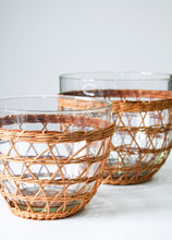 Serving Bowl, Wicker Wrapped Large
