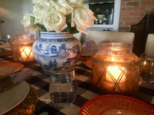 Wicker Basket Vase or Hurricane | Table Terrain build your own tablescape, custom tablescapes, modern table centerpieces, elegant table centerpieces