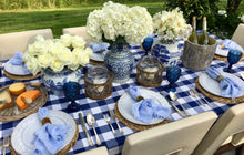 Wicker Basket Vase or Hurricane | Table Terrain build your own tablescape, custom tablescapes, modern table centerpieces, elegant table centerpieces