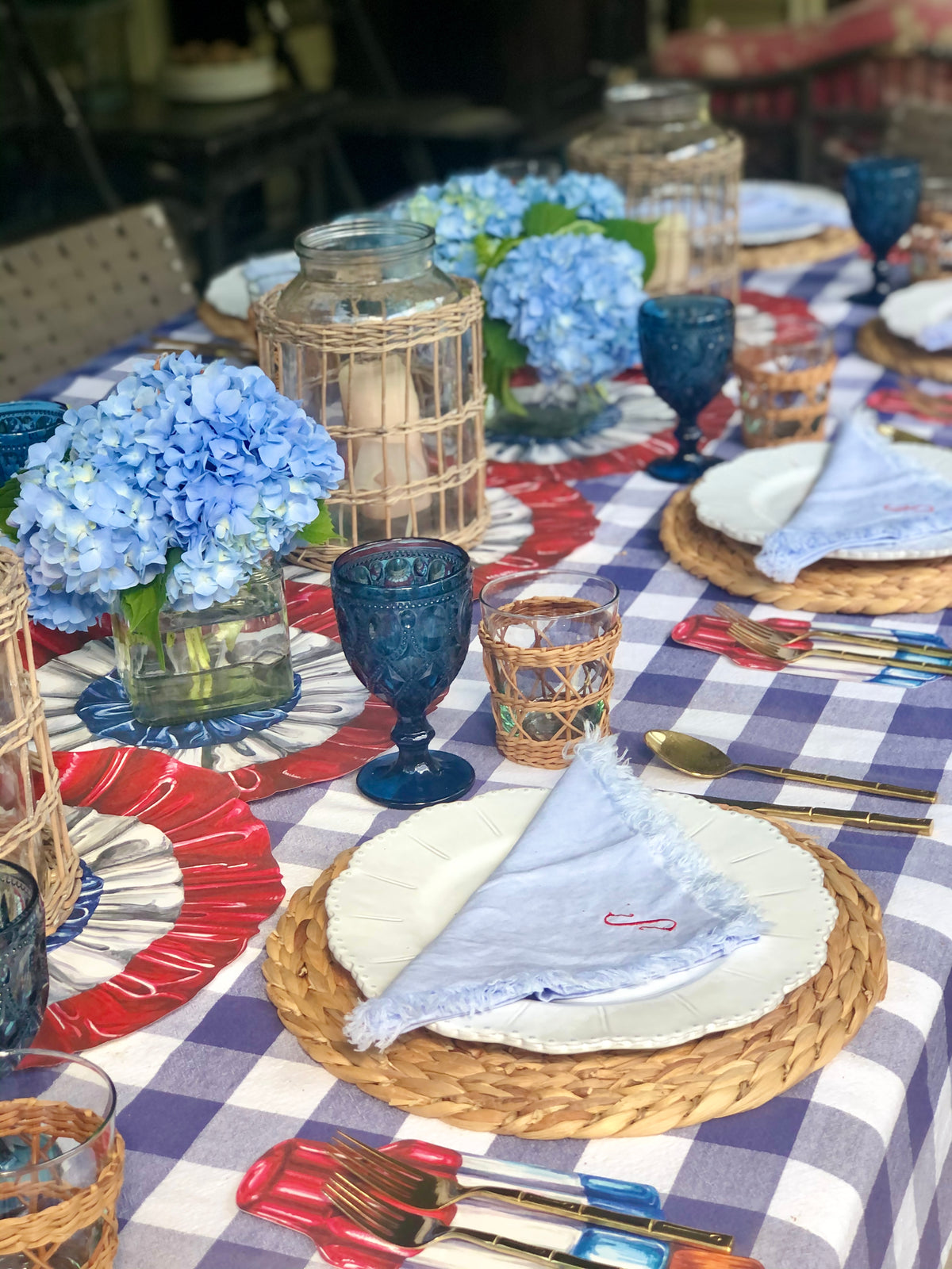 Glasses, Tumbler Wicker Wrapped (Set of 6)