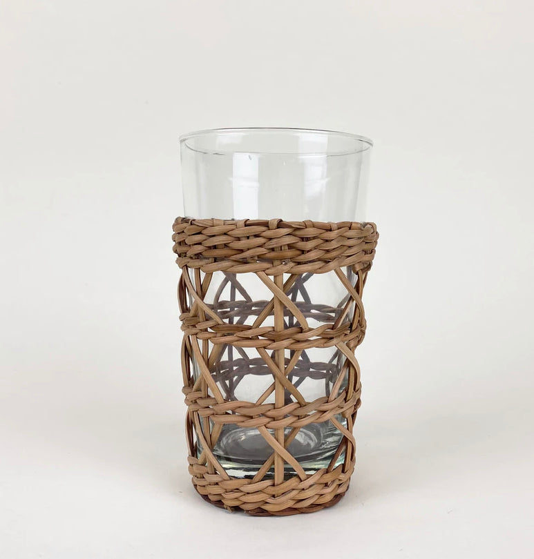 Glasses, Highball Wicker Wrapped (Set of 6)