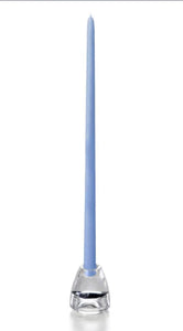 Candles, Periwinkle 18” Tapers, 1 dozen.