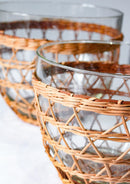 Serving Bowl, Wicker Wrapped Medium