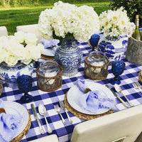 Vases, Blue and White Ceramic (Set of 3)