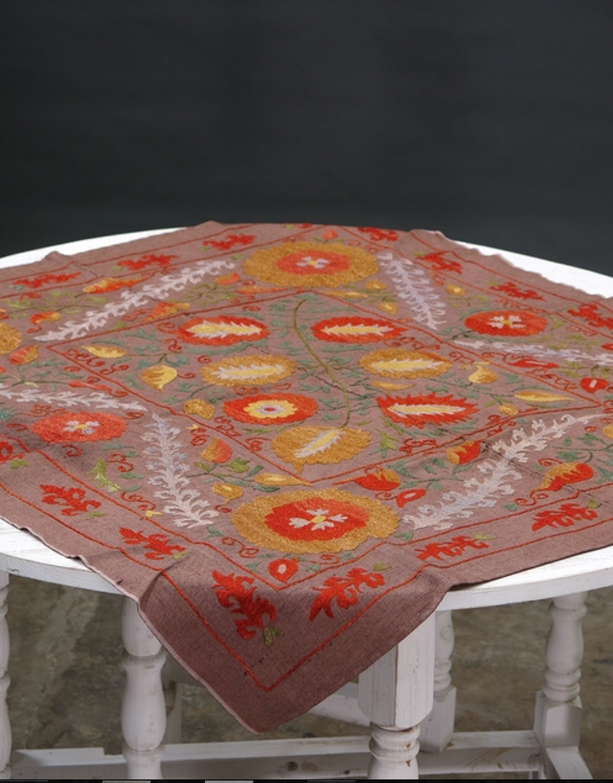 Tablecloth, Handmade Vintage Suzani